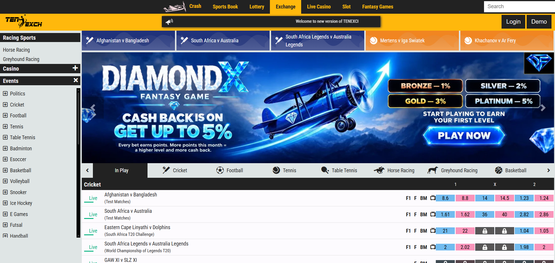 TENEXCH Sports Exchange